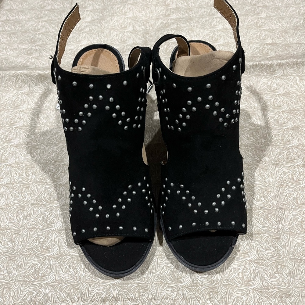 ESPRIT Black Faux Suede Sandals